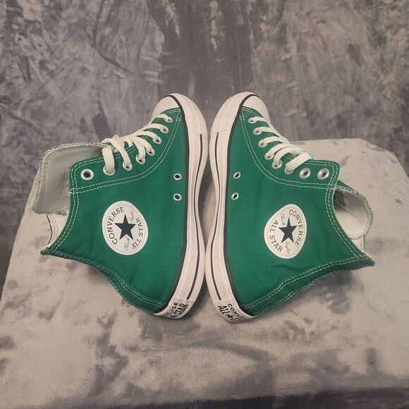 Converse All Star Chuck Taylor High Top Green Canvas Shoes Womens Size 9.5 - Picture 2 of 10